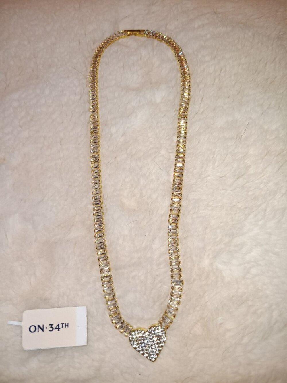 Gold Necklace with Heart